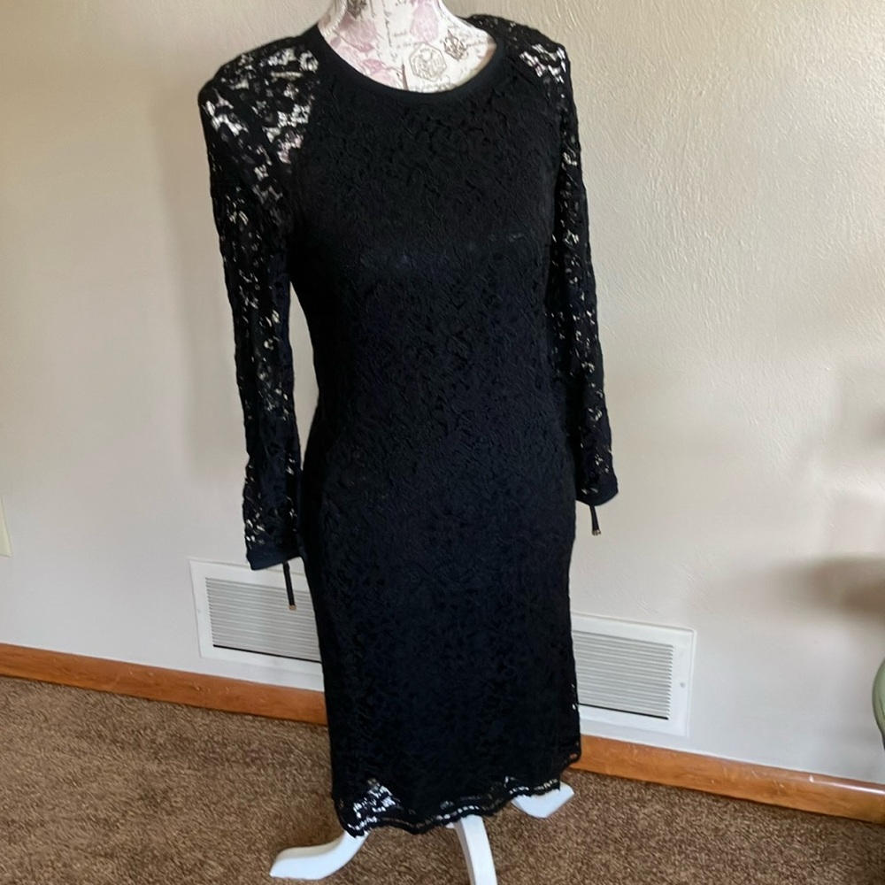 JUICY COUTURE BLACK EYELET PAIGE MIDI DRESS. RET $268. GORGEOUS! NWT. - Picture 16 of 16